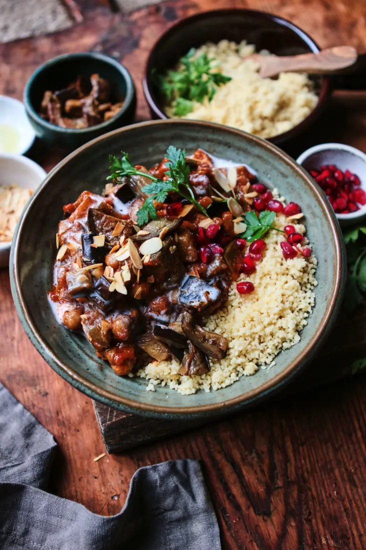 cheatin' tagine with herby salad