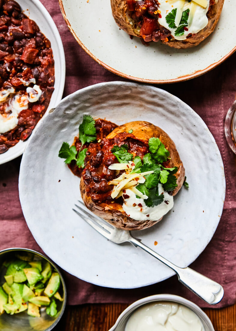 Jacket Potatoes with Smoky Chipotle Beans & Sour Cream